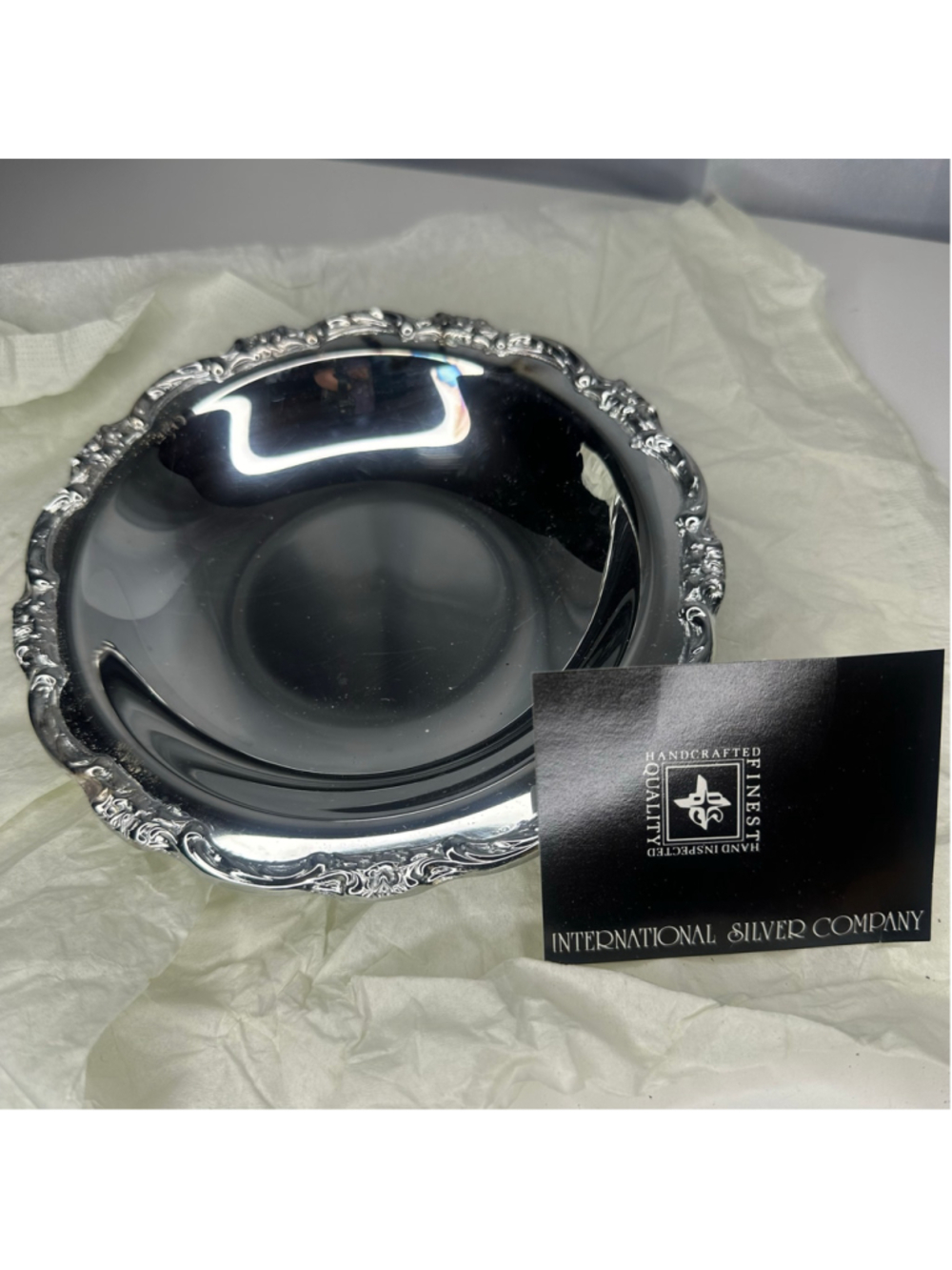 Vintage International Silver Company Silver Serveware Curved Plate